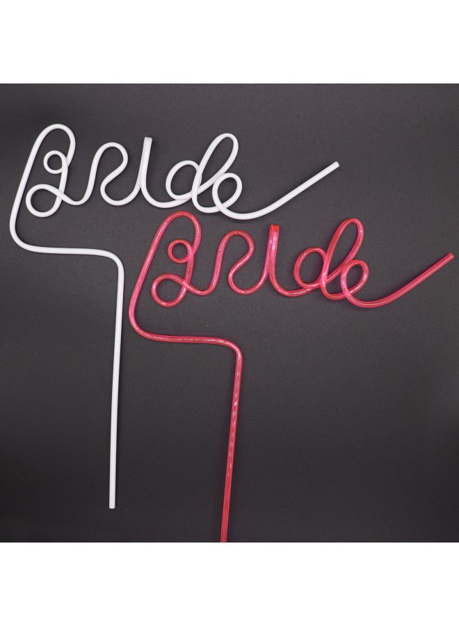 Letter Straw Bride Romantic Wedding English Letter Shape Straw Bride Letter Straw-Color:White Bride Letter Straw - Image 2