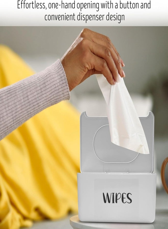 Hidak Tissue Holder Box Baby Wipes Dispenser Box Wet Wipes Holder for Baby & Adult Refillable Wipe Container Storage Box One Hand Button Opening with Seal & Locking Lid (Black) - Image 5