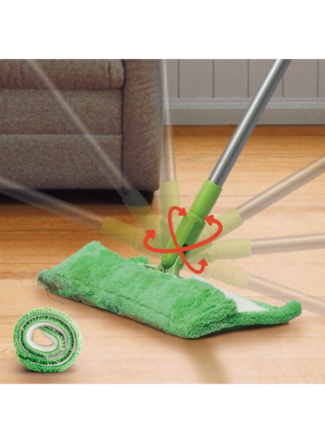 Scotch Brite Scotch-Brite Multi-Purpose Microfiber Flat Mop With 1 Extra Refill For Dry & Wet Cleaning, 360 Degree Rotating Head And Telescopic Handle, Suitable For Floor, Glass, Ceiling And Walls (Green) - Image 1