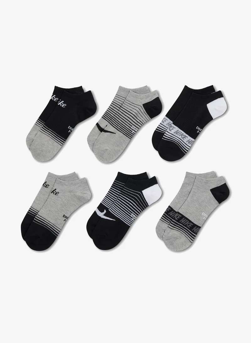 Nike 6 Pack Everyday Lightweight No Show Socks