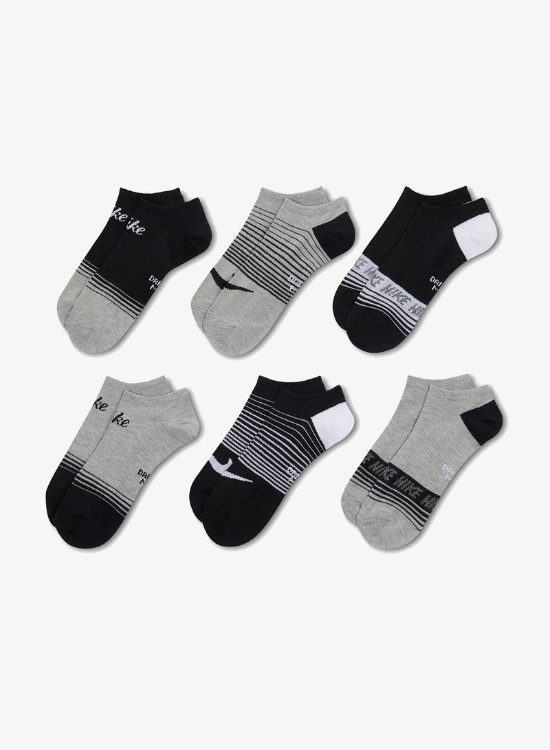 Nike 6 Pack Everyday Lightweight No Show Socks - Image 2