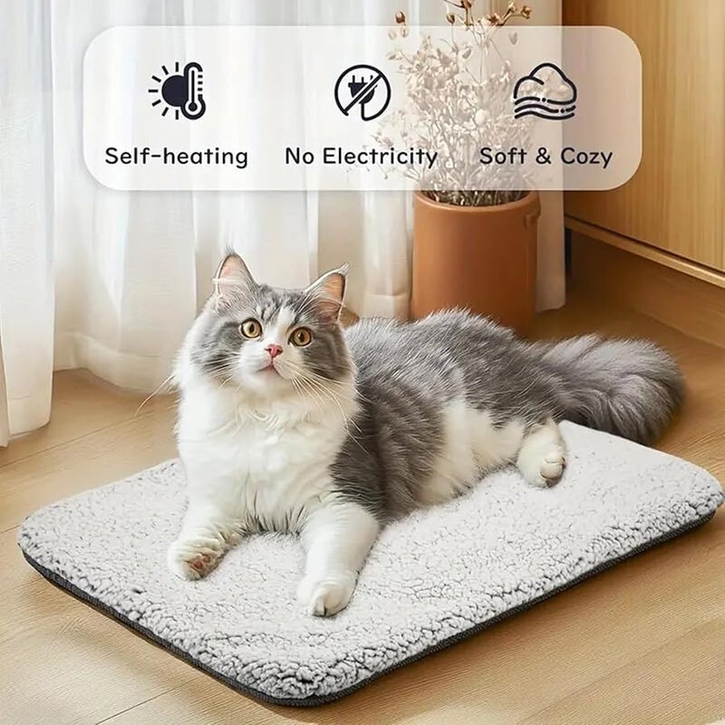 Washable Auto Heating Dog Mat 50X70 Black Nonslip Pet Warming Pad for Cold Weather - Image 3