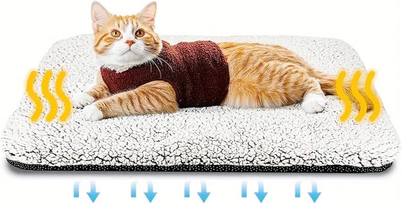 Washable Auto Heating Dog Mat 50X70 Black Nonslip Pet Warming Pad for Cold Weather - Image 5
