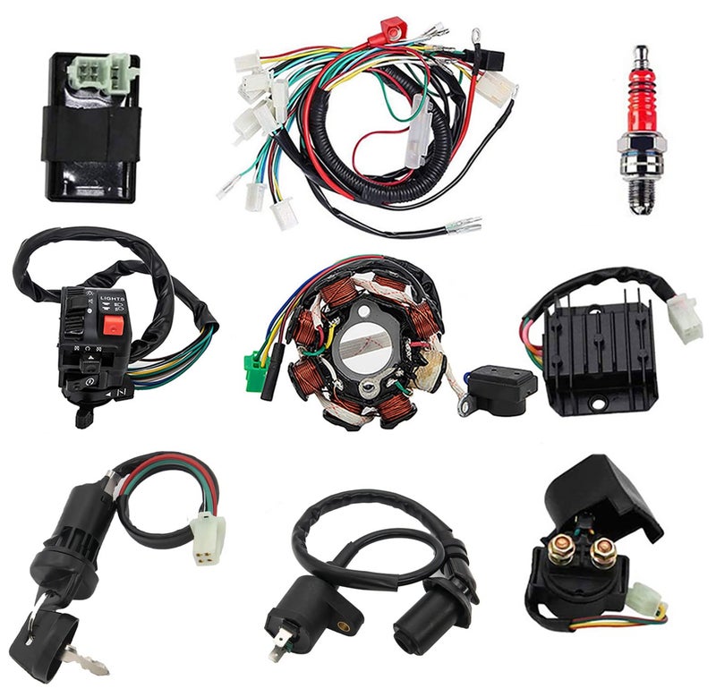 Complete Wiring Harness Kit with Electrics for ATV Quad 4 Wheelers 150CC250CC By KAKO