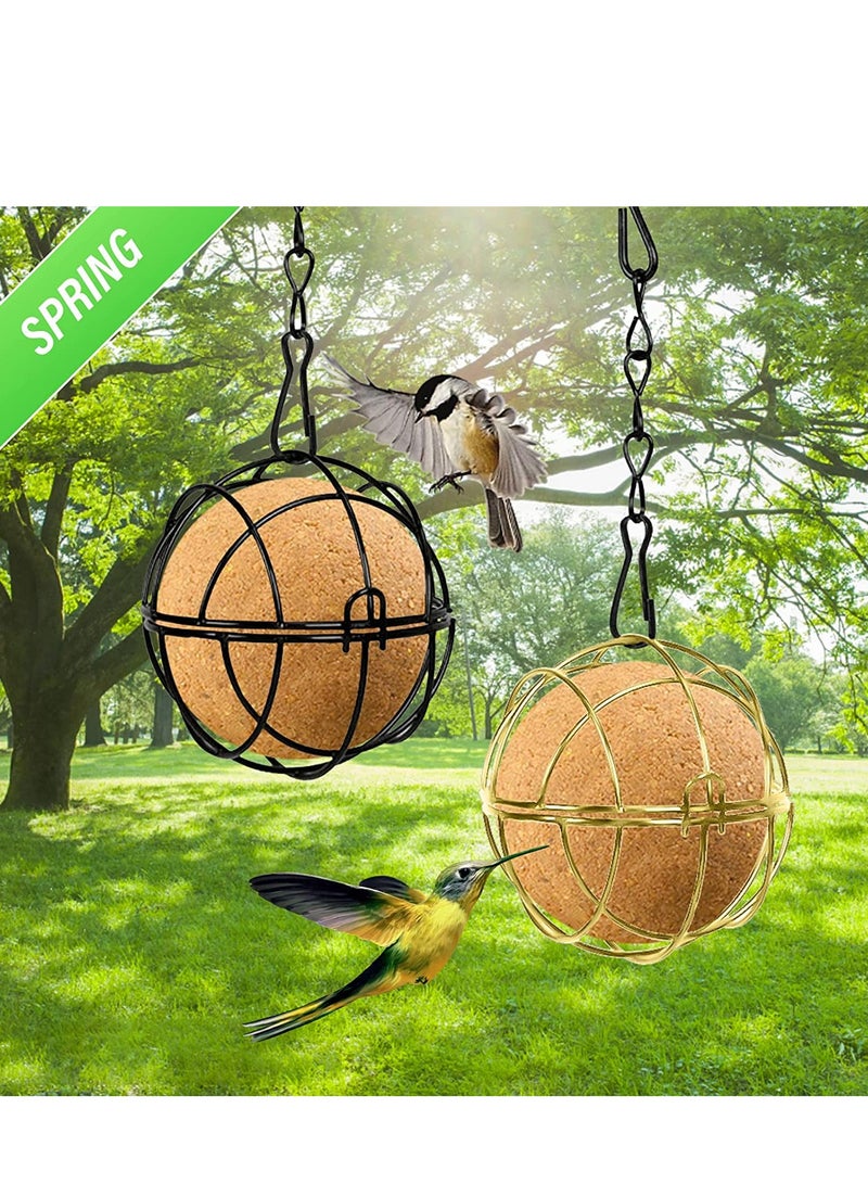 Generic Durable Gold Metal Suet Bird Feeder, Easy Fill Hanging Feeder for Attracting Wild Birds in Your Garden  - Image 5