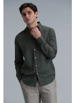 Lufian Men's Pitaya Basic Comfort Fit Shirt 111010611 Khaki  - Image 1