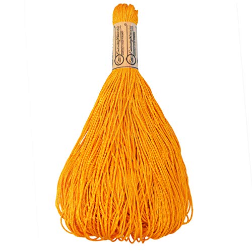 Embroiderymaterial 1MM Nylon Cord for Jewelry Making – 95 Metre Yellow Braided Nylon Thread for Beading, Bracelets, Macrame & Craft Projects (1 Roll) - Image 1
