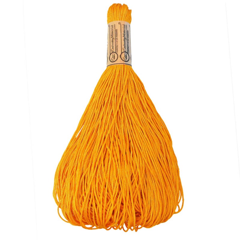 Embroiderymaterial 1MM Nylon Cord for Jewelry Making – 95 Metre Yellow Braided Nylon Thread for Beading, Bracelets, Macrame & Craft Projects (1 Roll) - Image 4