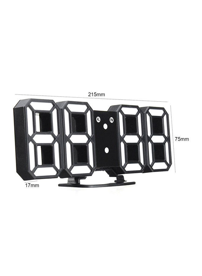 NIBEMINENT Digital LED Desk Night Wall Alarm Watch Black  - Image 4
