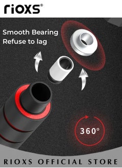 RIOXS Jump Rope Set for Workout with Storage bag Adjustable Skip Rope for Adult and Kids Tangle-Free Cable with Ball Bearings and Pouch Jumping Rope for Exercise Workout  - Image 2