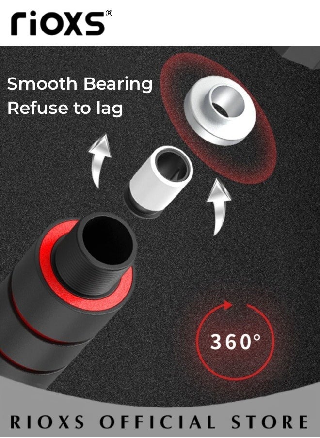 RIOXS Jump Rope Set for Workout with Storage bag Adjustable Skip Rope for Adult and Kids Tangle-Free Cable with Ball Bearings and Pouch Jumping Rope for Exercise Workout  - Image 2