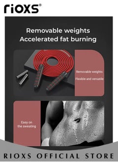RIOXS Jump Rope Set for Workout with Storage bag Adjustable Skip Rope for Adult and Kids Tangle-Free Cable with Ball Bearings and Pouch Jumping Rope for Exercise Workout  - Image 3