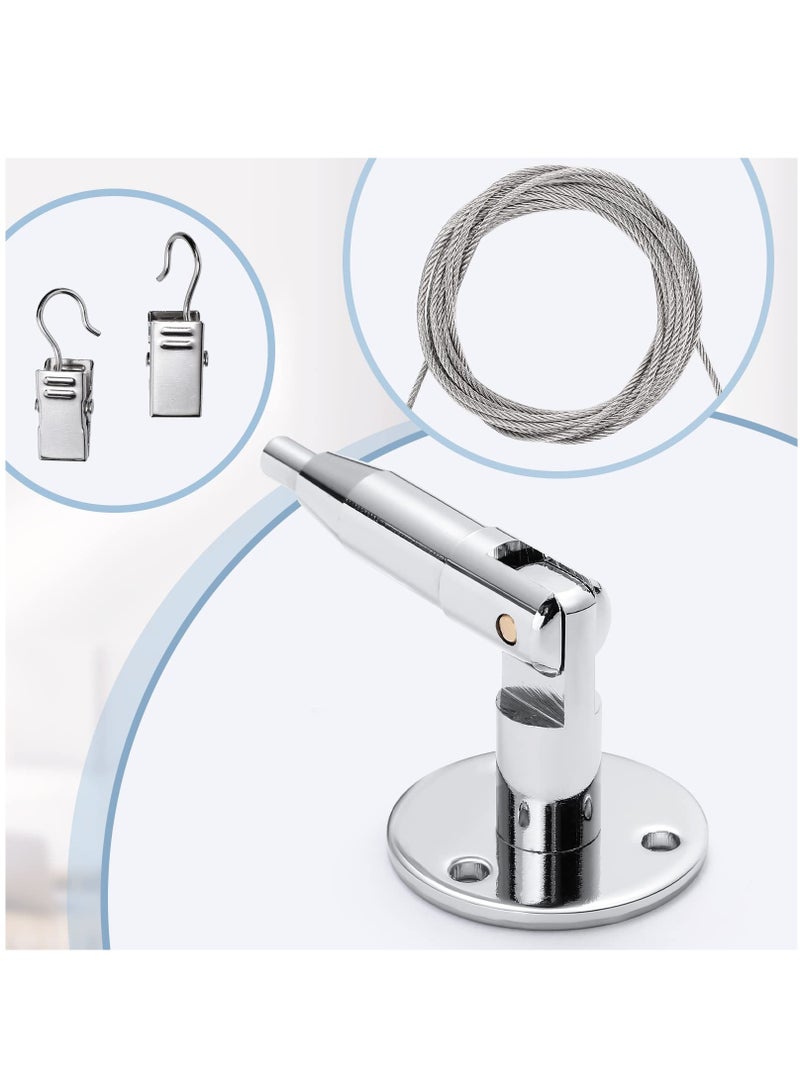 Kids Art Hanging Wire Organizer with 30 Clips 2 Pcs Adjustable Project Wall Display with 6.5 ft Long Stainless Steel Rustless Cable for Tapestry Kids Crafts Wall Decor Picture Hanging Kit - Image 5