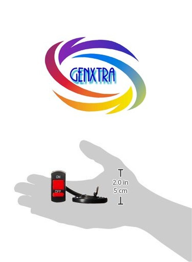 GENXTRA مقبض مصباح تحذير الحوادث من جينكسترا، زر تحكم مزدوج - Image 3