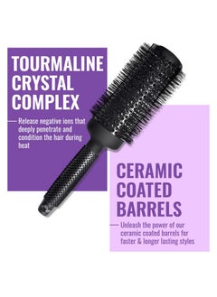 ERGO Ergo Ceramic Ionic Round Brush for Blow Out - Salon Quality Hair Brushes for Women - Roller Brush for Blow Drying, Wet and Dry Hair Styling, Volumizing Hair Care - ER53: 2"  - Image 4