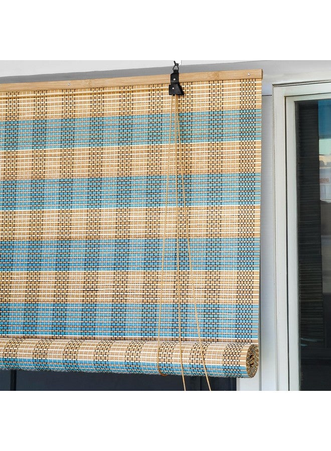 ABOUT SPACE Bamboo Curtains - W 4 ft x H 6 ft - Rope Mechanism Roll Up Down Bamboo Shade for Sunlight, Dust Protection Window Chick Blinds for Balcony, Restaurant, Hotel, Dhaba, Resort - Image 1