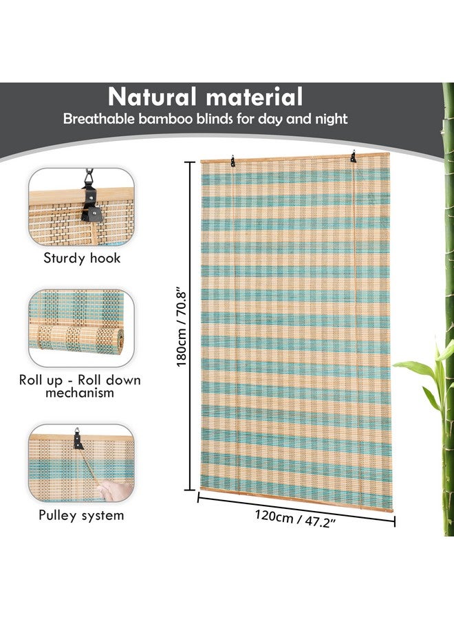 ABOUT SPACE Bamboo Curtains - W 4 ft x H 6 ft - Rope Mechanism Roll Up Down Bamboo Shade for Sunlight, Dust Protection Window Chick Blinds for Balcony, Restaurant, Hotel, Dhaba, Resort - Image 2