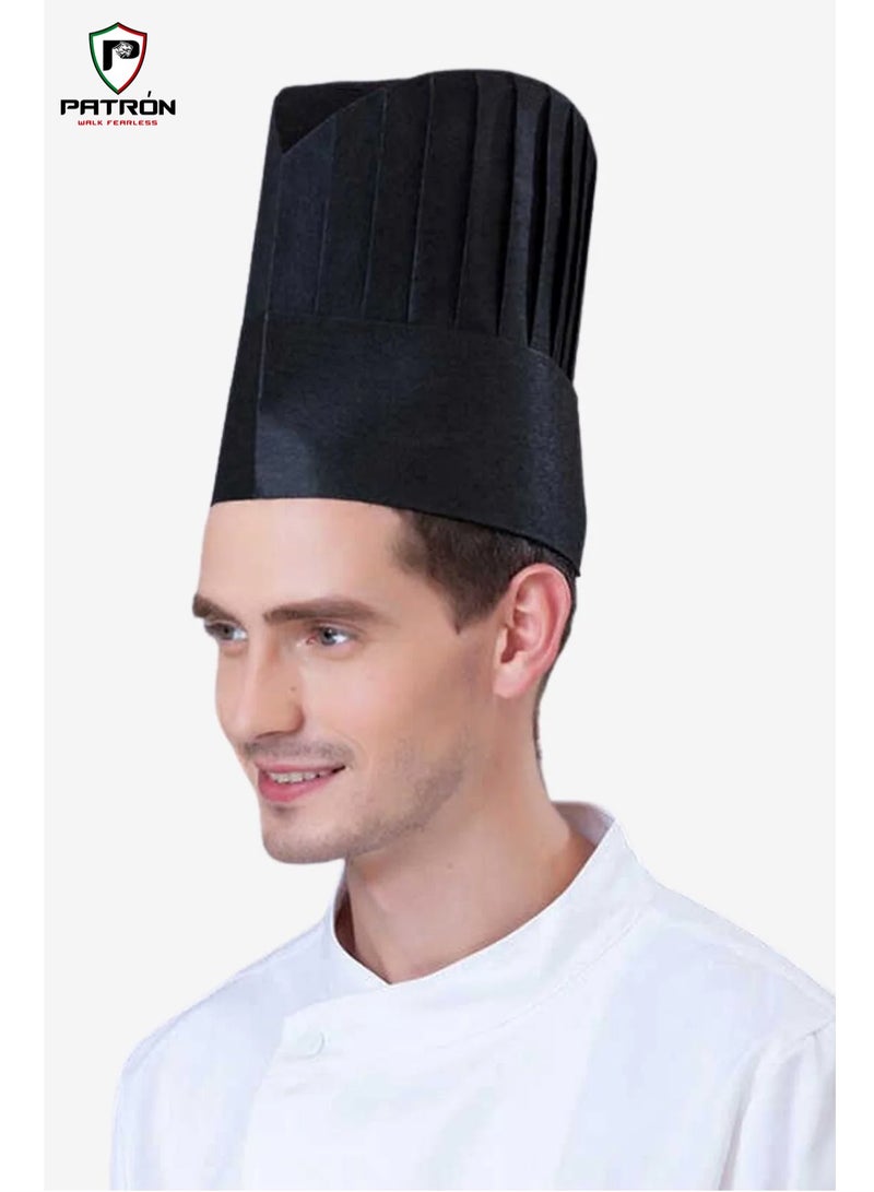 Patron Disposable Chef Hat DCH, 50 Pcs 12 Inch Tall Non Woven Le Toque Disposable Chef Hat Adjustable For Kitchen Cooking Restaurant Catering Toddlers Baking Hat Chef Costume - Image 2