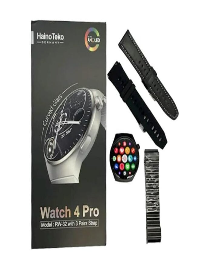 Haino Teko Haino Teko RW32 Smart Watch HD IPS Amoled Screen,Curved Glass With 3 Straps Silicone And Stainless Steel And Leather  - Image 1