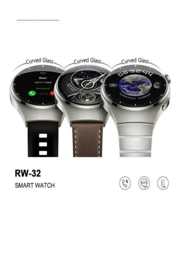Haino Teko Haino Teko RW32 Smart Watch HD IPS Amoled Screen,Curved Glass With 3 Straps Silicone And Stainless Steel And Leather  - Image 3