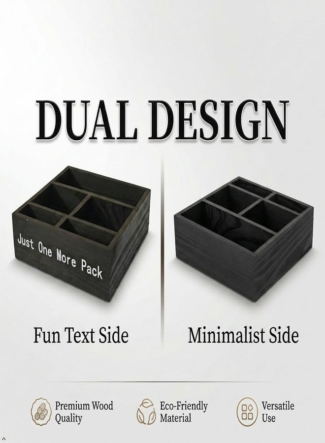 GoFika Top Loader and Penny Sleeve Dispenser TCG Rip Caddy Shipping Station Trading Card Organizer Wooden Storage Box 7.7x7.7x2.63 in - Image 4