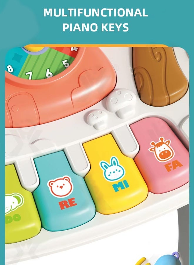 Berma Baby طاولة تعلم موسيقية، ألعاب موسيقية، ألعاب أطفال (من 6 إلى 12 شهرًا)، طاولة أنشطة للأطفال من عمر 6 إلى 12 شهرًا، ومن عمر 1 إلى 3 سنوات - مركز أنشطة التعليم المبكر - هدايا عيد ميلاد للأطفال الصغار - Image 5