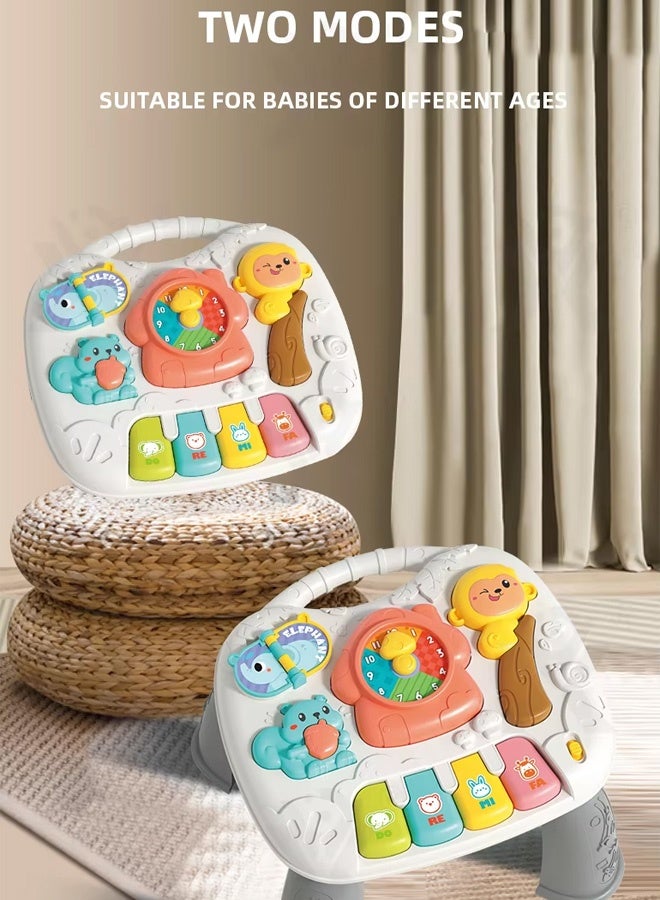 Berma Baby طاولة تعلم موسيقية، ألعاب موسيقية، ألعاب أطفال (من 6 إلى 12 شهرًا)، طاولة أنشطة للأطفال من عمر 6 إلى 12 شهرًا، ومن عمر 1 إلى 3 سنوات - مركز أنشطة التعليم المبكر - هدايا عيد ميلاد للأطفال الصغار - Image 3