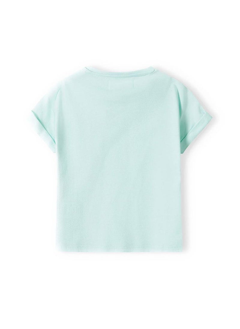 MINOTI Girls Short Sleeve T-Shirt with Glitter Detail - Image 3