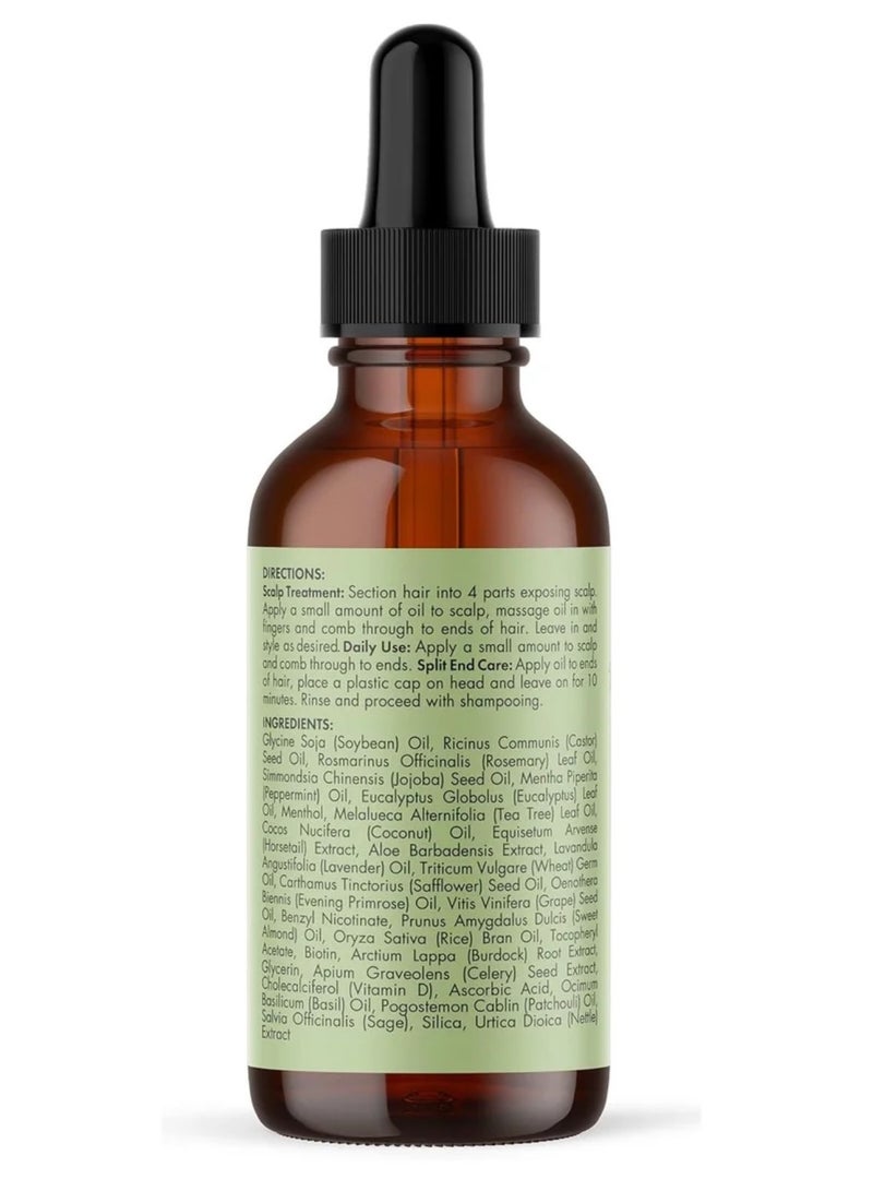 meille Rosemary Mint Scalp And Hair Strengthening Oil Hair Roots And Eyebrows Nourishment, Hair Growth, And Hairfall Treatment Pure Oil Lab Tested / 2OZ 55ml - Image 5