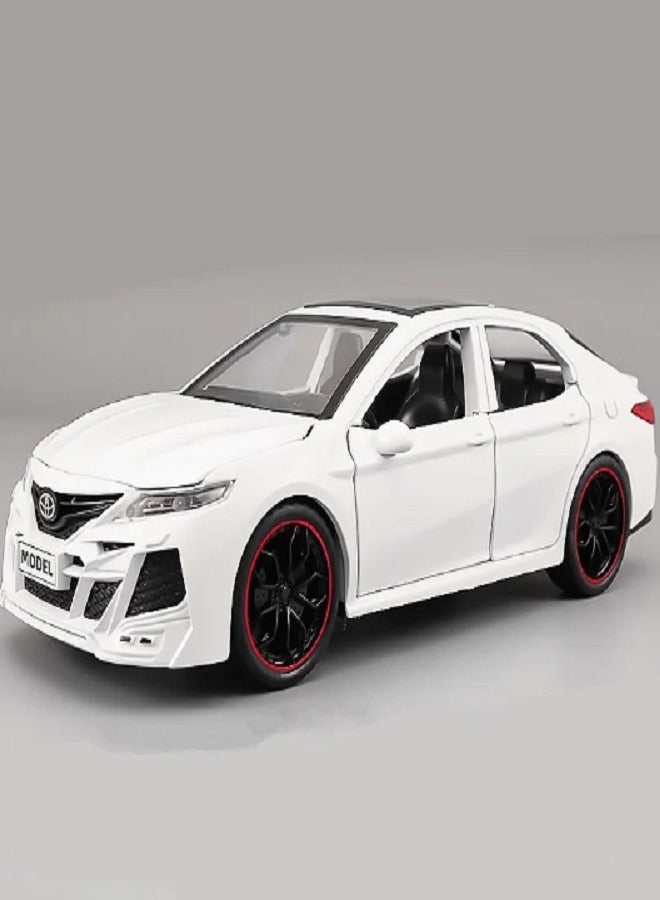 1:24 Toyota Camry Model Car Diecast Toy Vehicle Collection Kids Gift (White)