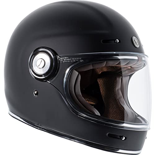 TORC T1 Unisex-Adult Retro Full-face-Helmet-Style Motorcycle (Matte Black, X-Large) - Image 3