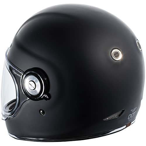 TORC T1 Unisex-Adult Retro Full-face-Helmet-Style Motorcycle (Matte Black, X-Large) - Image 2