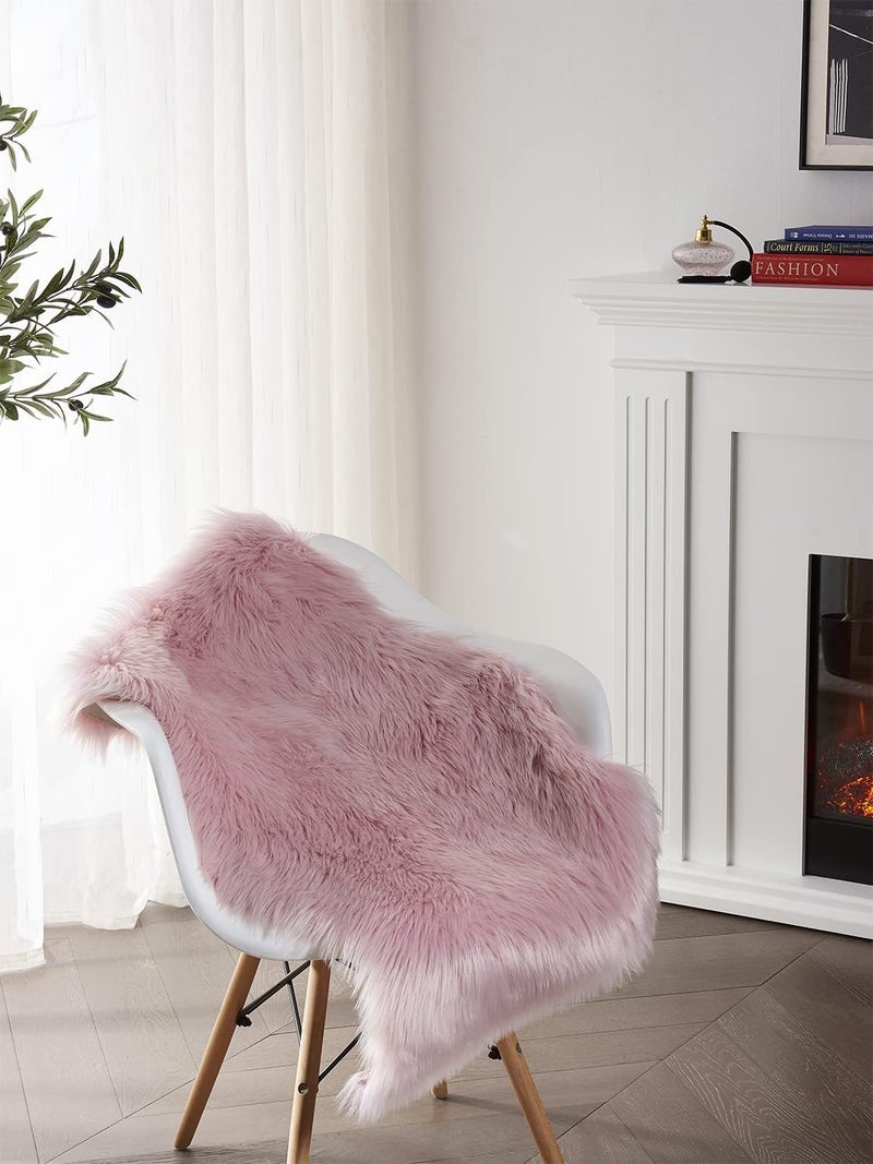 SERISSA Faux Sheepskin Fur Chair Couch Cover Small Fuzzy Area Rug for Bedroom Floor Window Room Decor 2x3 Feet - Image 3