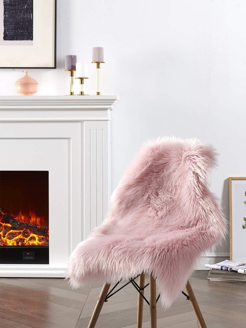SERISSA Faux Sheepskin Fur Chair Couch Cover Small Fuzzy Area Rug for Bedroom Floor Window Room Decor 2x3 Feet - Image 2