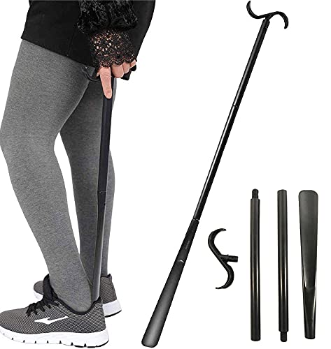 Fanwer Shoe Horn Long Handle for Seniors - 33.5" Long Dressing Stick, Sock Remover Tool, Stable, Not Easy to Break, Adjustable, for Disabled, Knee & Hip Replacements and Back Problems People - Image 1