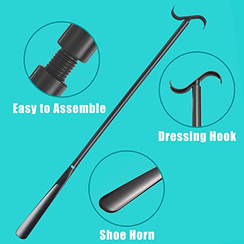 Fanwer Shoe Horn Long Handle for Seniors - 33.5" Long Dressing Stick, Sock Remover Tool, Stable, Not Easy to Break, Adjustable, for Disabled, Knee & Hip Replacements and Back Problems People - Image 3