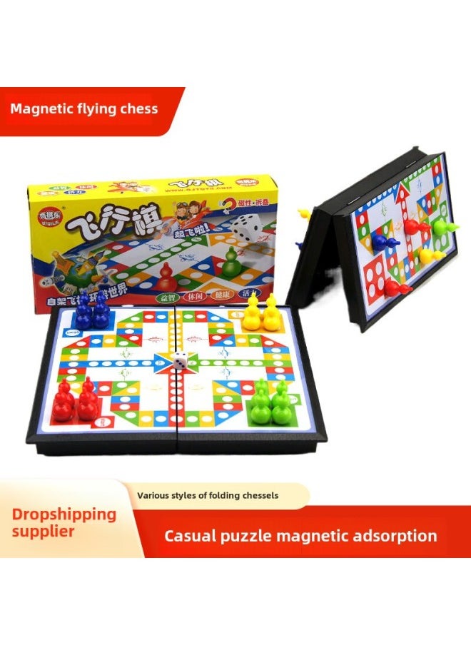 null - Direct Supply Pan Duoduo Small Box Game Flying Chess High-end Folding Magnetic Backgammon Puzzle Game Chess Toys-Color:716 Chinese Chess - Image 1
