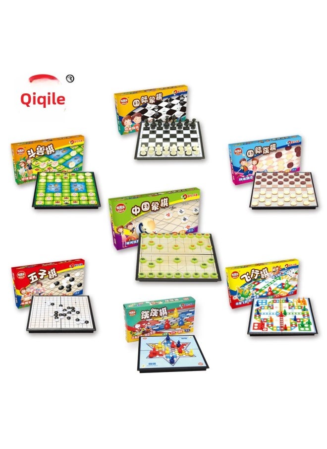 null - Direct Supply Pan Duoduo Small Box Game Flying Chess High-end Folding Magnetic Backgammon Puzzle Game Chess Toys-Color:716 Chinese Chess - Image 1