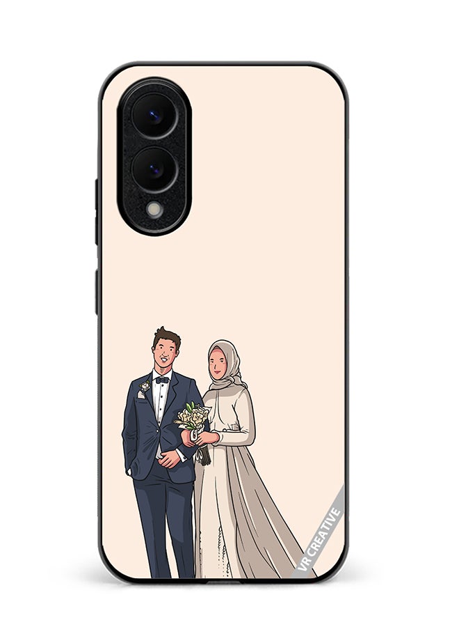 VR CREATIVE Protective Case Cover For Samsung Galaxy S25 Edge Wedding Design Multicolour