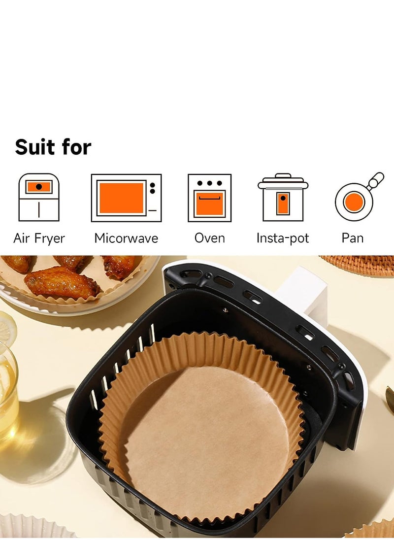 ALMUFARREJ - 50 Piece Air Fryer Round Nonstick Steamer Pads High Quality Parchment Paper for Baking - Image 1
