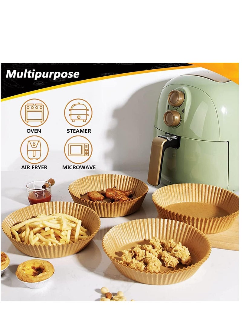 ALMUFARREJ - 50 Piece Air Fryer Round Nonstick Steamer Pads High Quality Parchment Paper for Baking - Image 1
