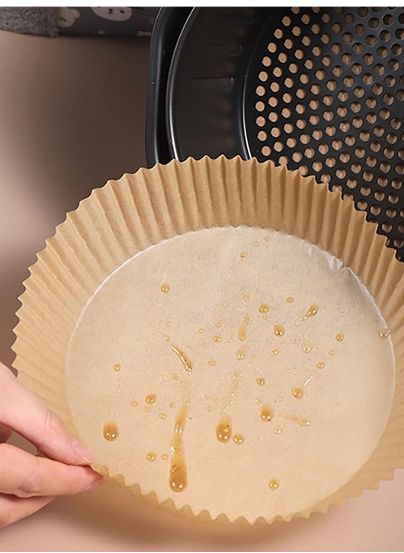 ALMUFARREJ - 50 Piece Air Fryer Round Nonstick Steamer Pads High Quality Parchment Paper for Baking - Image 1