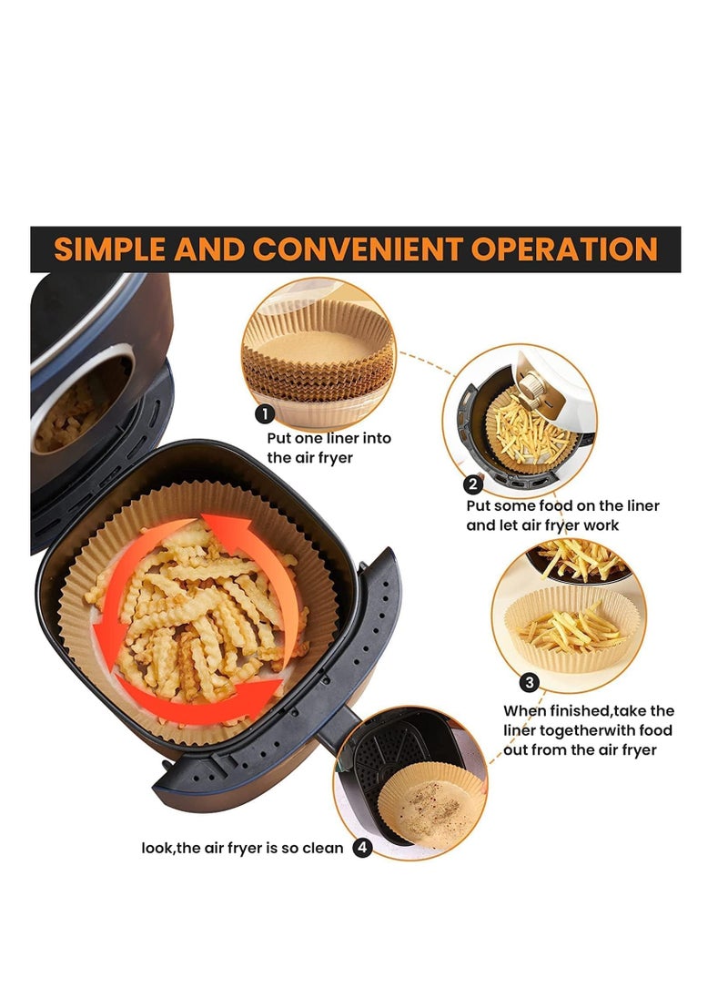 ALMUFARREJ - 50 Piece Air Fryer Round Nonstick Steamer Pads High Quality Parchment Paper for Baking - Image 1