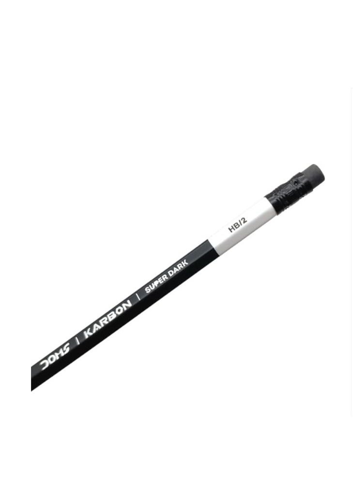 دومس 12 قطعة من أقلام الرصاص كاربون جرافيت داكنة للغاية - Image 1