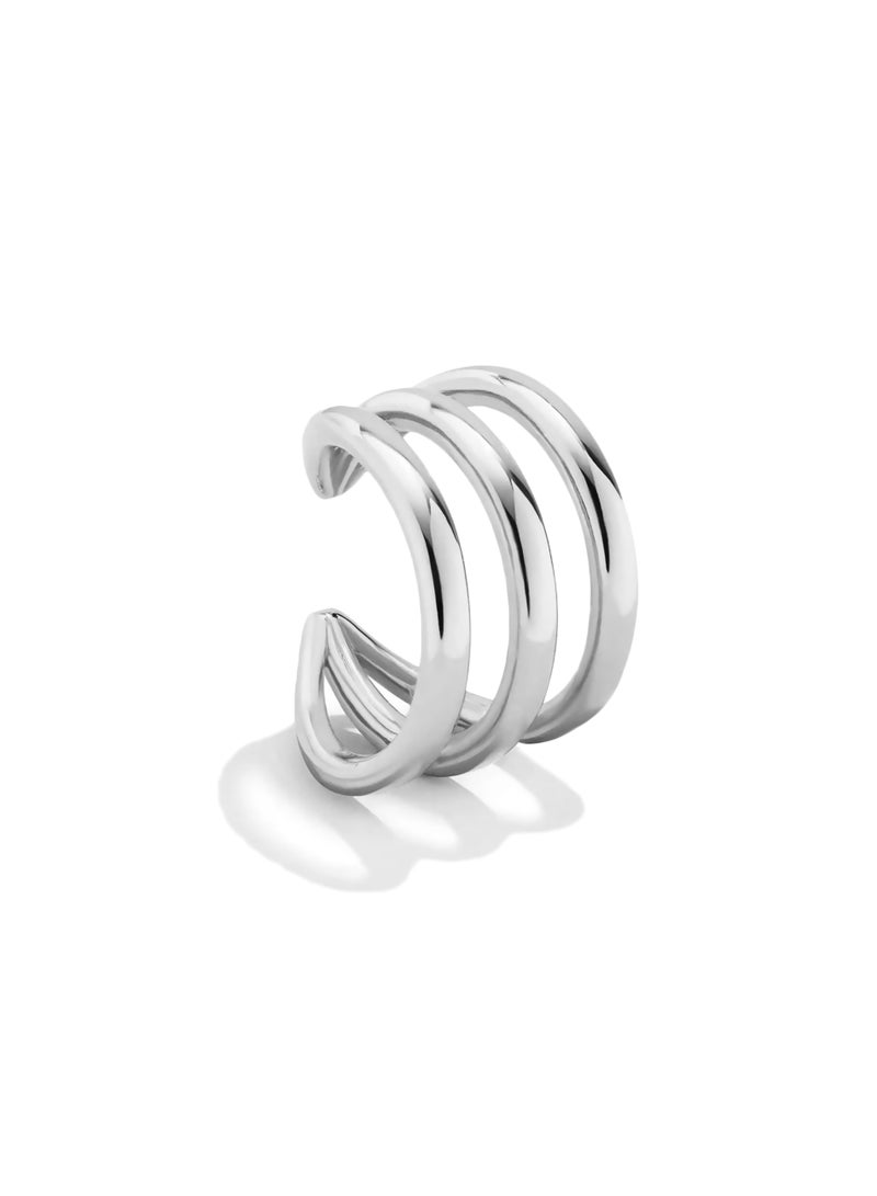 Liu Jo Triad Silver Ear Cuffs - LJ2733 - Image 1