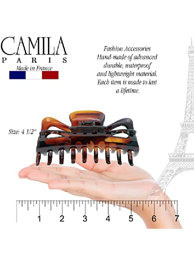 CAMILA Paris Cp41 French Large Hair Clips For Women Thick Hair For Long Curly Wavy Hair Girls Hair Claw Clip Durable Styling Big Claw Clip For Thick Hair Strong Hold No Slip Grip Made In France - Image 4