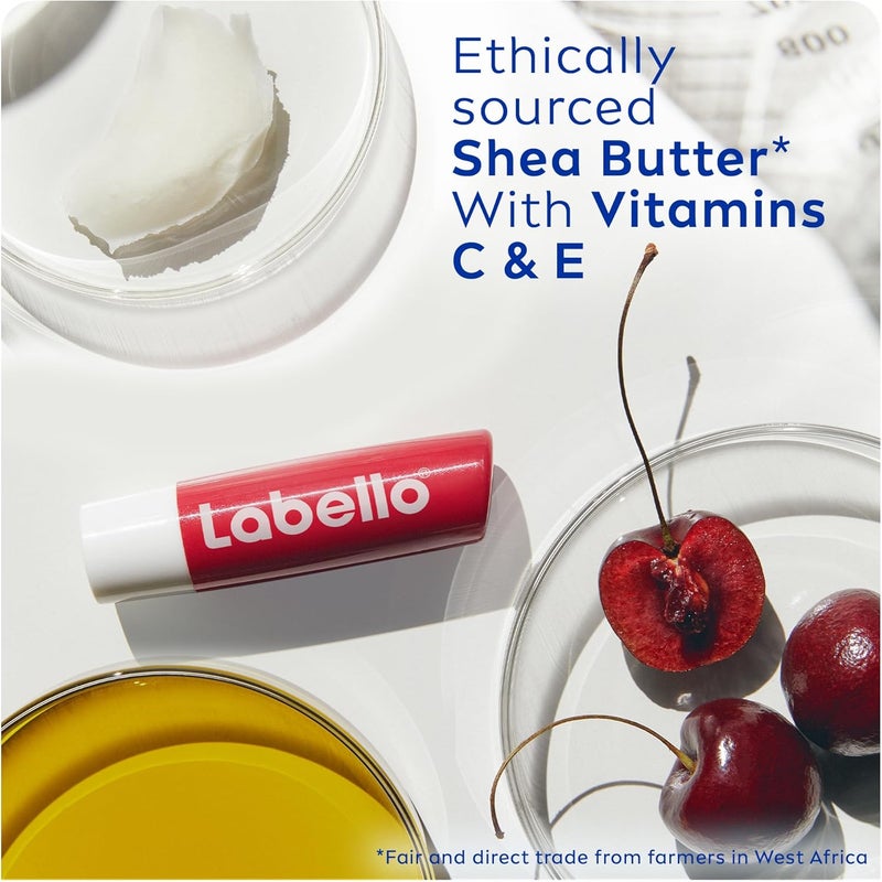 Labello Cherry Shine Lip Balm, Moisturizing Lip Care, 2x4.8g - Image 4