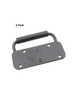 KASTWAVE Spring Loaded Pull Handles, Surface Mount Chest Handle with Rubber Grip Handmade Chest Trunk Lifter Handle Pull Heavy Duty Hardware for Chests Trunks Crates Storage Boxes Thickened 2mm (2 Pack)  - Image 3