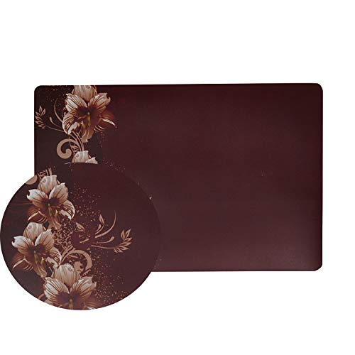 KANUSHI Industries® 1Pc Fridge Cover for Top with 6 Utility Pockets + 1 Handles Covers + 3 Fridge Mats (VAR-FRI-BROWN-TREE-COMBO-M-11) - Image 4