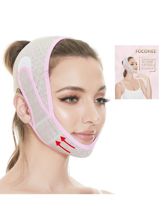 FOCONEE Double Chin Reducer, Face Slimming Strap, V line Lifting Mask, Reusable Facial Shaped UP Lift Belt for Women Tightening Skin Preventing Sagging - Image 1